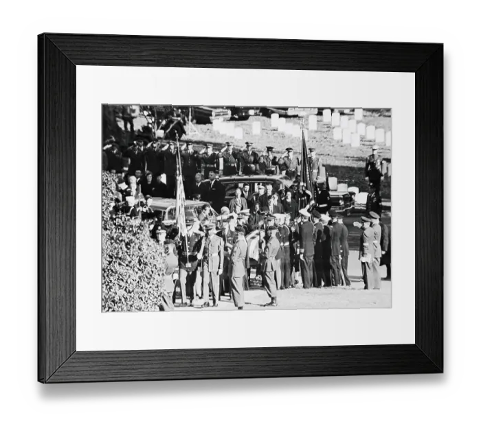 Framed Print : Funeral Party Arriving to National Cemetery Framed Print : Funeral Party Arriving to National Cemetery