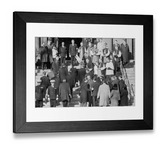 Framed Print : Jacqueline Kennedy Kissing Ring of Bishop Framed Print : Jacqueline Kennedy Kissing Ring of Bishop