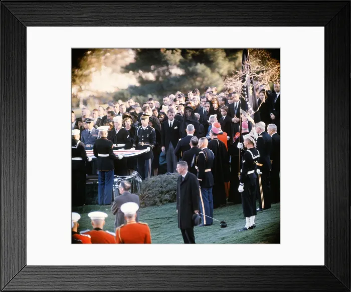 Framed Print : Robert and Jacqueline Kennedy in Crowd at JFK Gravesite Framed Print : Robert and Jacqueline Kennedy in Crowd at JFK Gravesite