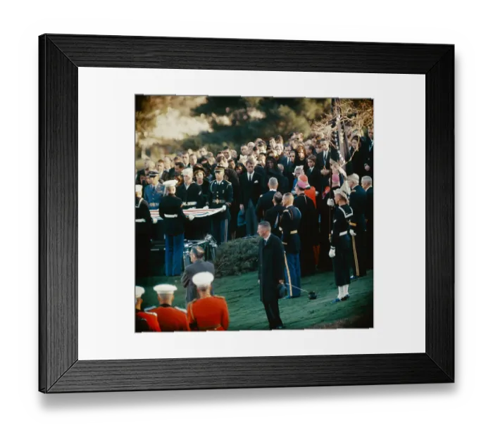 Framed Print : View of JFK's Burial at Arlington National Cemetery Framed Print : View of JFK's Burial at Arlington National Cemetery