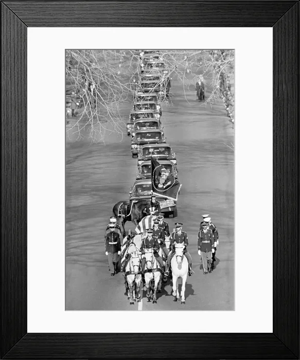 Framed Print : Kennedy Caisson Leading Funeral Procession Framed Print : Kennedy Caisson Leading Funeral Procession