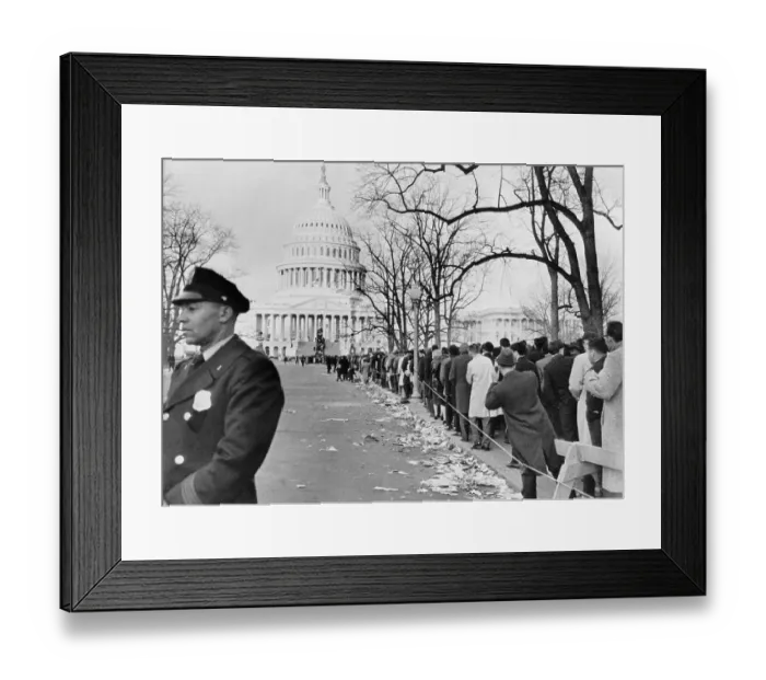 Framed Print : Mourners at Capitol Building for President Kennedy Framed Print : Mourners at Capitol Building for President Kennedy