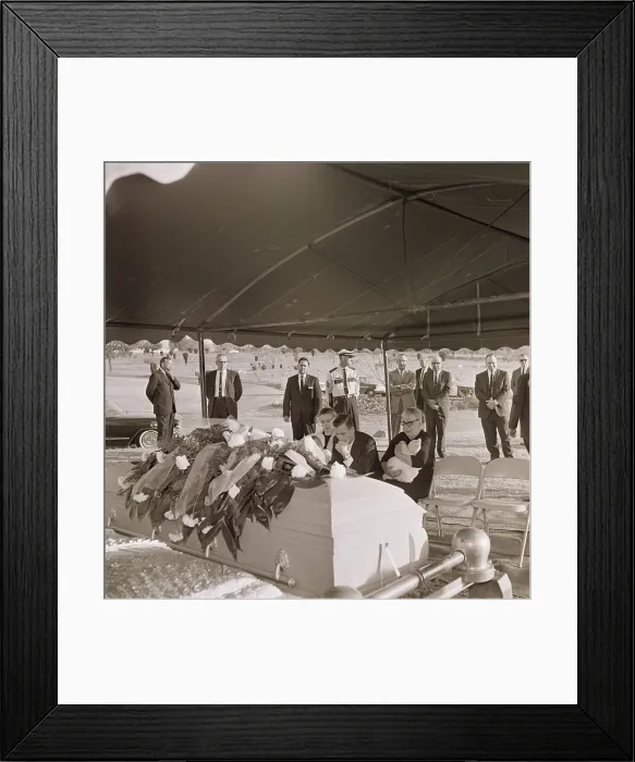 Framed Print : Oswald Family At Graveside Ceremony Framed Print : Oswald Family At Graveside Ceremony