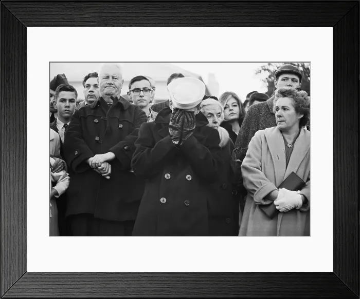 Framed Print : Sailor Crying at Kennedy Funeral Framed Print : Sailor Crying at Kennedy Funeral