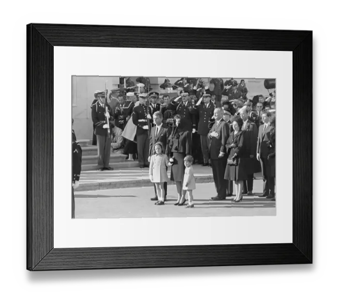 Framed Print : Kennedys at Funeral of President Kennedy Framed Print : Kennedys at Funeral of President Kennedy