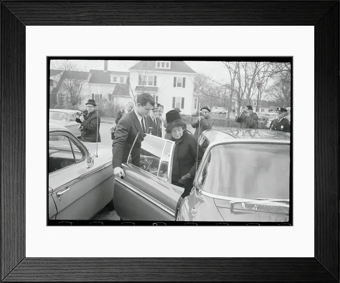 Framed Print : Edward Kennedy Walking with His Mother Framed Print : Edward Kennedy Walking with His Mother