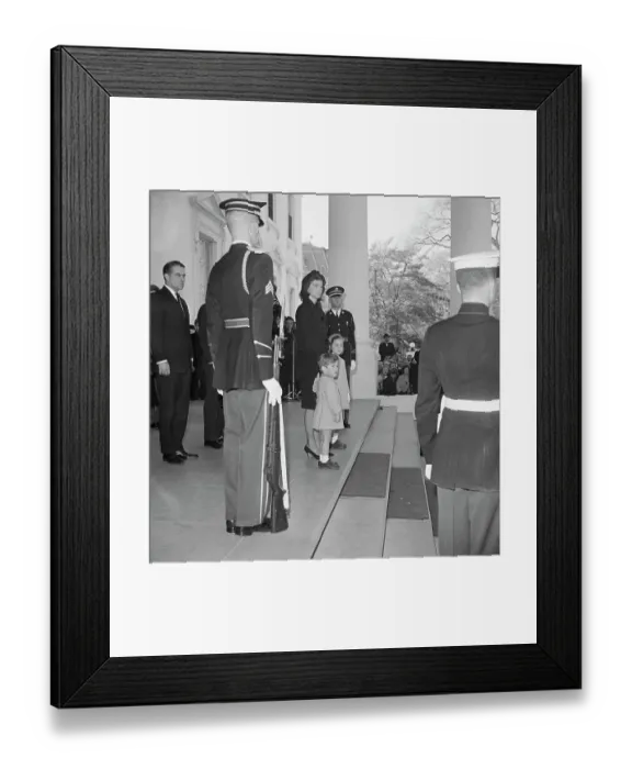 Framed Print : Jackie Kennedy and Children at Funereal Procession Framed Print : Jackie Kennedy and Children at Funereal Procession