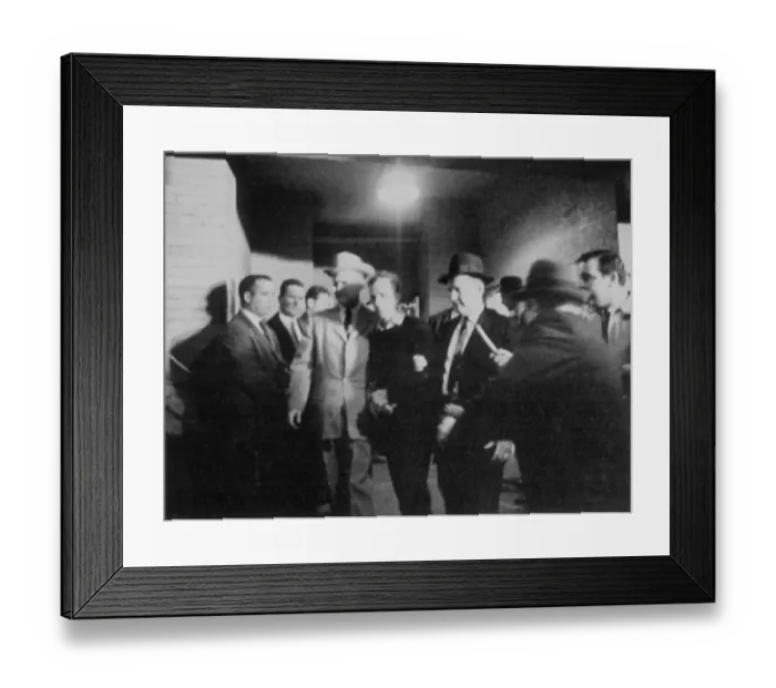 Framed Print : Jack Ruby Maneuvering Law Enforcement to Shoot Lee Harvey Oswald