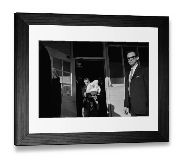 Framed Print : Wife and Mother of Lee Harvey Oswald Leaving Hospital Framed Print : Wife and Mother of Lee Harvey Oswald Leaving Hospital