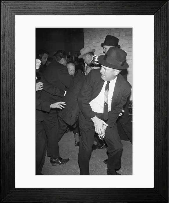 Framed Print : Police Grapple With Jack Ruby Framed Print : Police Grapple With Jack Ruby