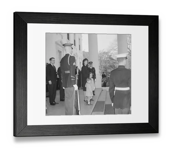 Framed Print : Jackie Kennedy and Children at Funereal Procession Framed Print : Jackie Kennedy and Children at Funereal Procession