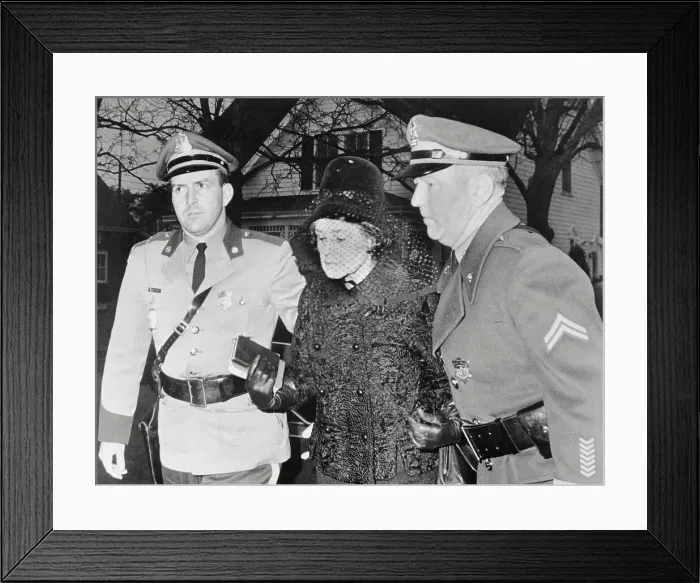 Framed Print : Rose Kennedy Being Walked to Car by State Officials Framed Print : Rose Kennedy Being Walked to Car by State Officials