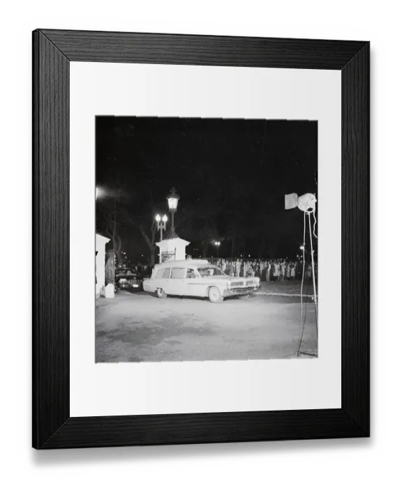 Framed Print : Jacqueline Kennedy Riding in Navy Ambulance Framed Print : Jacqueline Kennedy Riding in Navy Ambulance