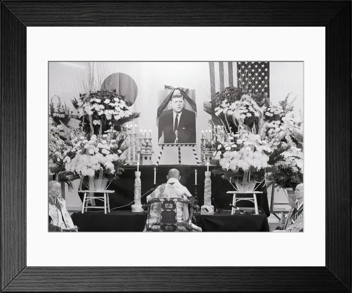 Framed Print : Buddhist Praying for John F. Kennedy Framed Print : Buddhist Praying for John F. Kennedy