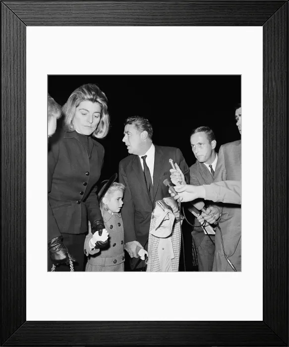 Framed Print : Patricia Lawford and Family Boarding Plane Framed Print : Patricia Lawford and Family Boarding Plane