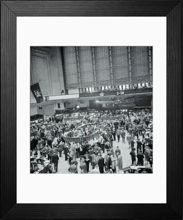 Framed Print : View of the New York Stock Exchange
