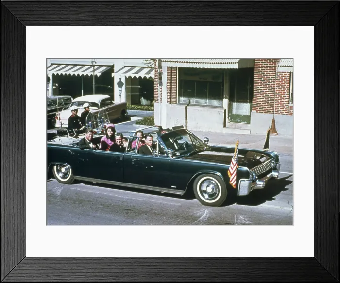 Framed Print : Kennedys and Connally in Limousine Framed Print : Kennedys and Connally in Limousine