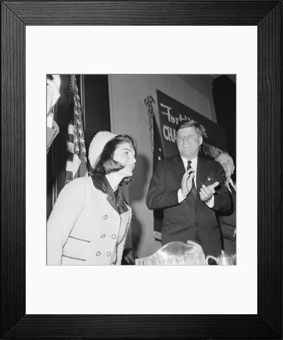 Framed Print : John and Jackie Kennedy at Chamber of Commerce Breakfast Framed Print : John and Jackie Kennedy at Chamber of Commerce Breakfast