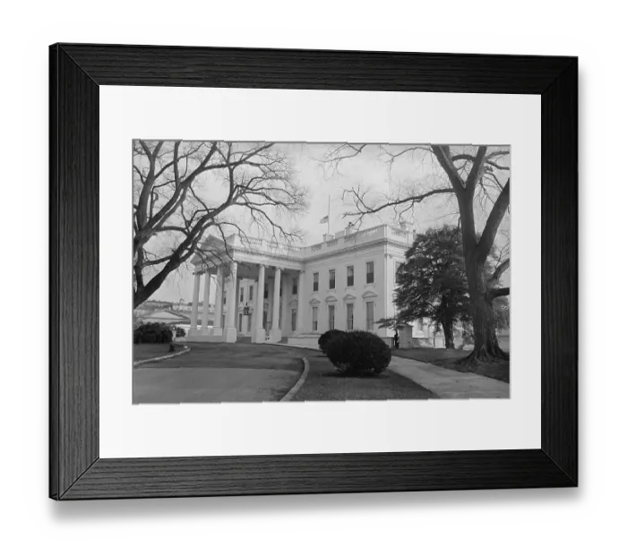 Framed Print : White House After Kennedy Assassination