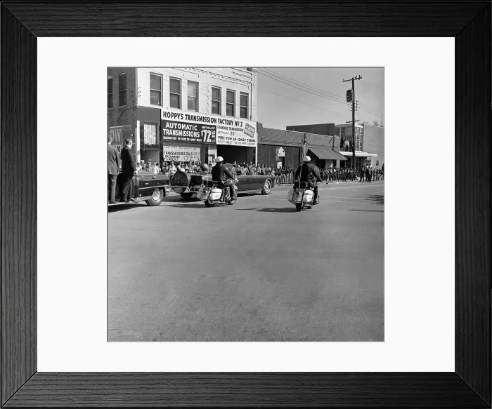 Framed Print : View of Kennedy Motorcade Prior to Assassination Framed Print : View of Kennedy Motorcade Prior to Assassination