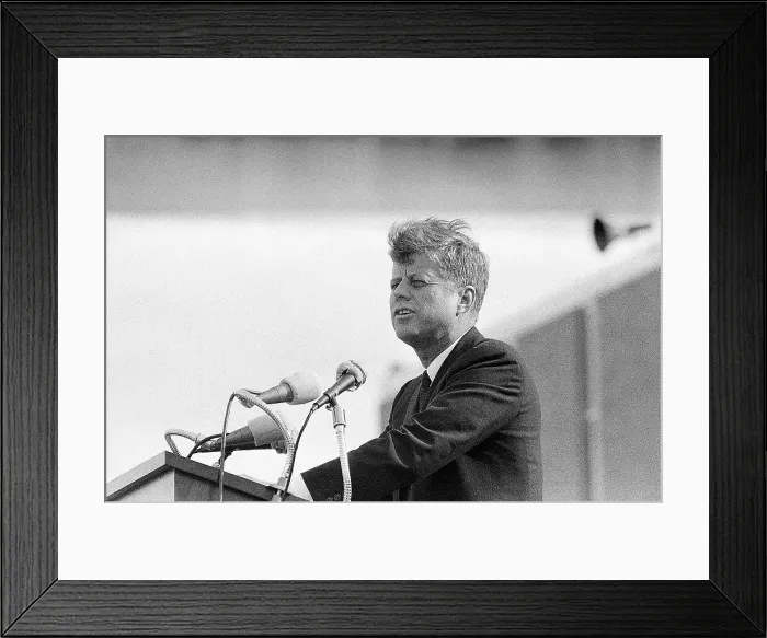 Framed Print : John F. Kennedy Speaking Framed Print : John F. Kennedy Speaking