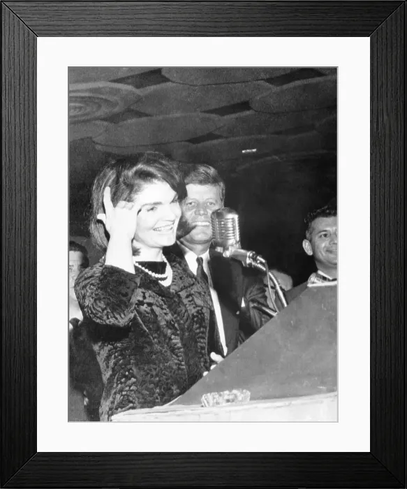 Framed Print : President Kennedy and First Lady Framed Print : President Kennedy and First Lady
