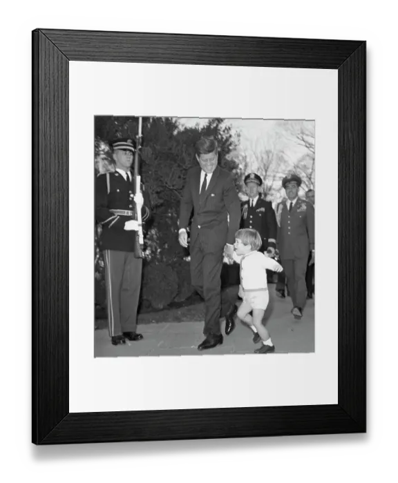 Framed Print : President John F. Kennedy with His Son Framed Print : President John F. Kennedy with His Son
