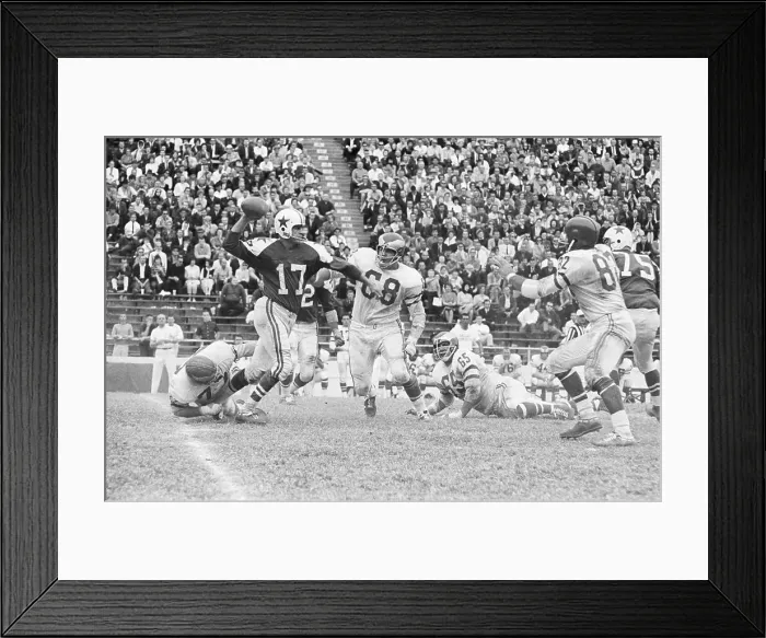 Framed Print : Dallas Cowboy Quarterback Passing Football Framed Print : Dallas Cowboy Quarterback Passing Football