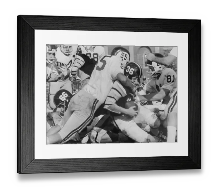 Framed Print : Pete Thorbahn Being Tackled Framed Print : Pete Thorbahn Being Tackled