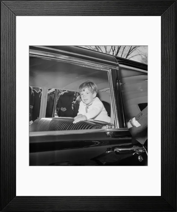 Framed Print : John F Kennedy Jr Showing off Missing Baby Teeth Framed Print : John F Kennedy Jr Showing off Missing Baby Teeth