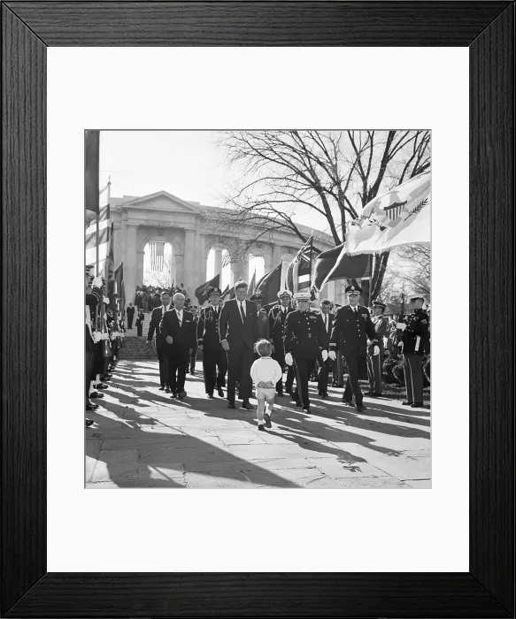 Framed Print : J.F.K. and Son at Arlington Framed Print : J.F.K. and Son at Arlington