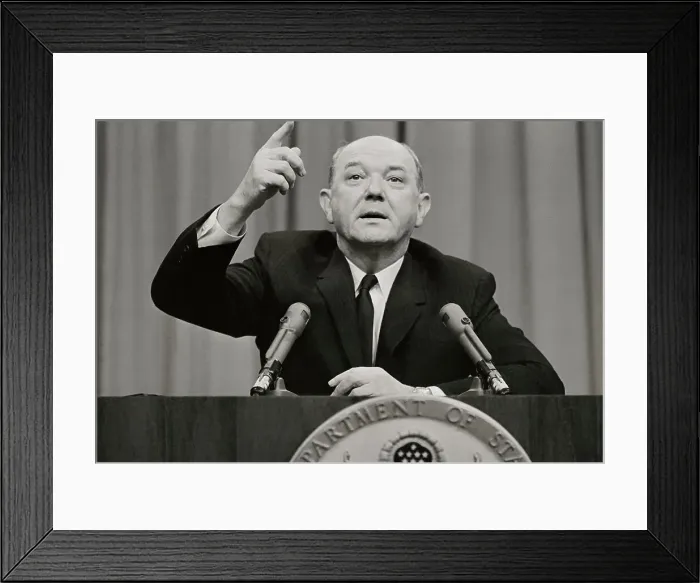 Framed Print : Portrait of Dean Rusk Framed Print : Portrait of Dean Rusk