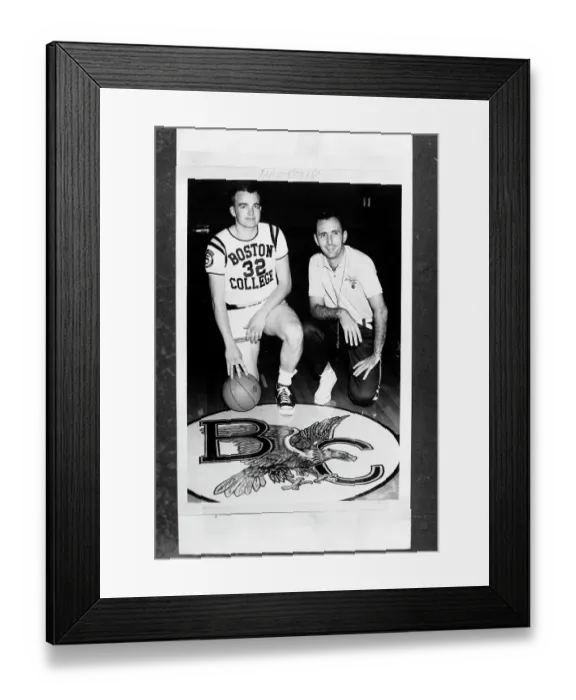Framed Print : Coach Bob Cousy With George Fitzsimmons Framed Print : Coach Bob Cousy With George Fitzsimmons