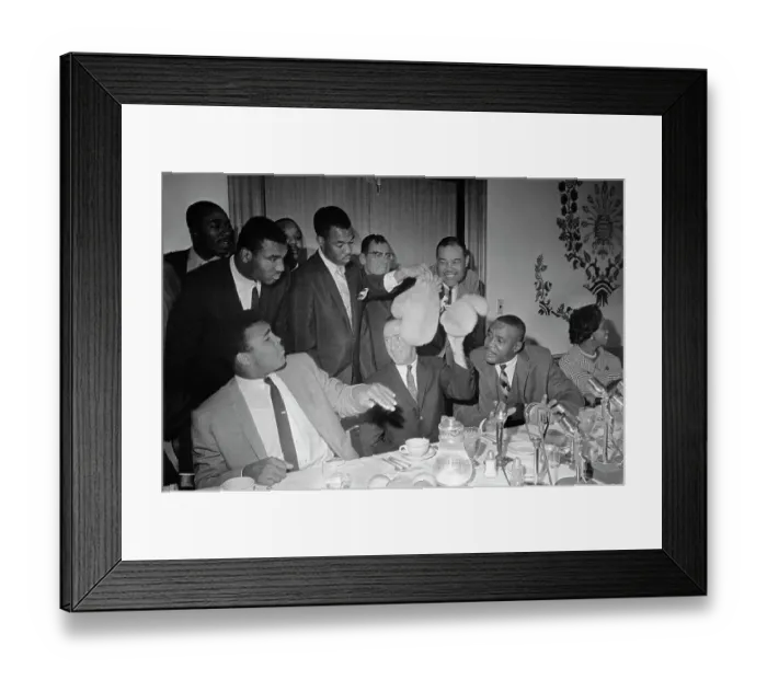 Framed Print : Boxers and Promoters at Sports Conference Framed Print : Boxers and Promoters at Sports Conference