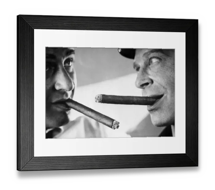 Framed Print : Milton Berle and Sid Caesar with Cigars Framed Print : Milton Berle and Sid Caesar with Cigars