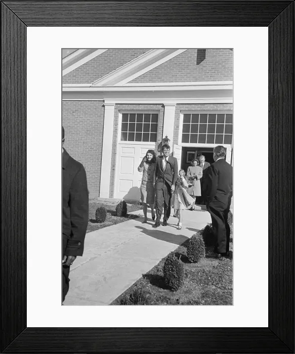 Framed Print : John F. Kennedy Walking with Wife Jacqueline and Daughter Caroline Framed Print : John F. Kennedy Walking with Wife Jacqueline and Daughter Caroline