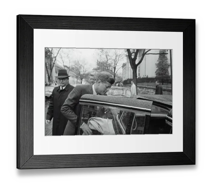 Framed Print : President John F. Kennedy Leaving Mass Framed Print : President John F. Kennedy Leaving Mass
