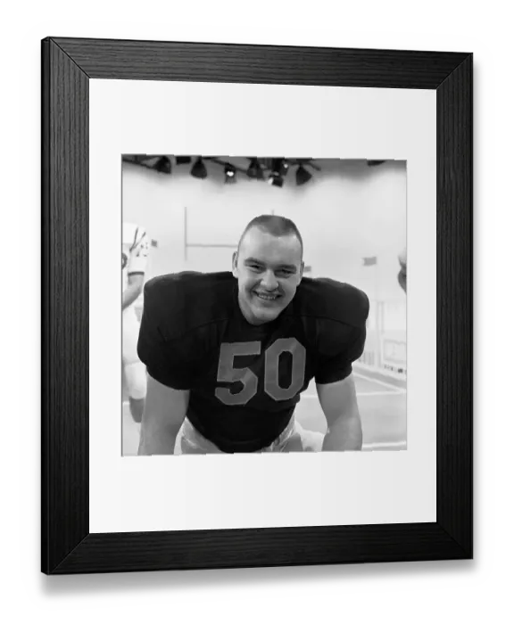 Framed Print : Dick Butkus as a College Football Player
