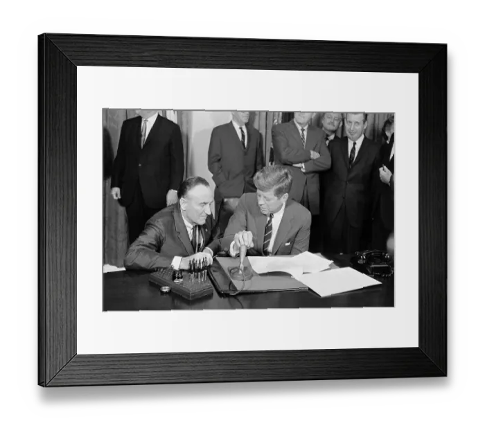 Framed Print : John Kennedy and Mike Mansfield Framed Print : John Kennedy and Mike Mansfield