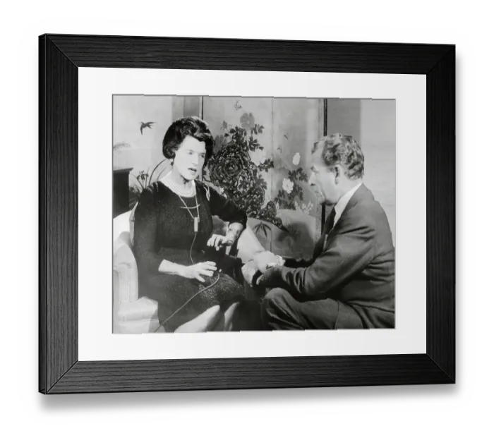 Framed Print : Rose Kennedy Sitting and Talking with News Reporter Framed Print : Rose Kennedy Sitting and Talking with News Reporter