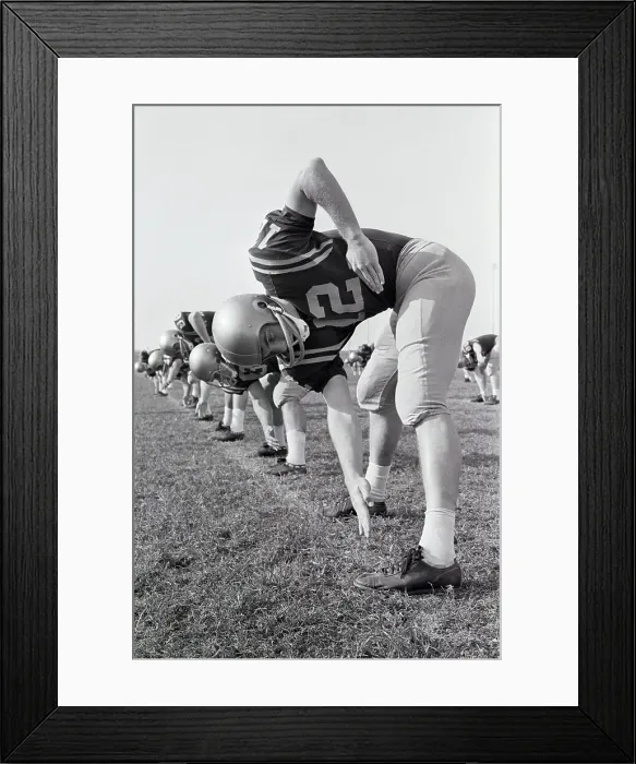 Framed Print : Roger Staubach Stretches Football Gear Framed Print : Roger Staubach Stretches Football Gear