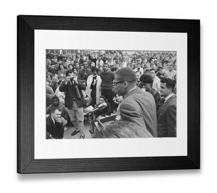 Framed Print : Malcolm X Speaks at University of Hartford Framed Print : Malcolm X Speaks at University of Hartford