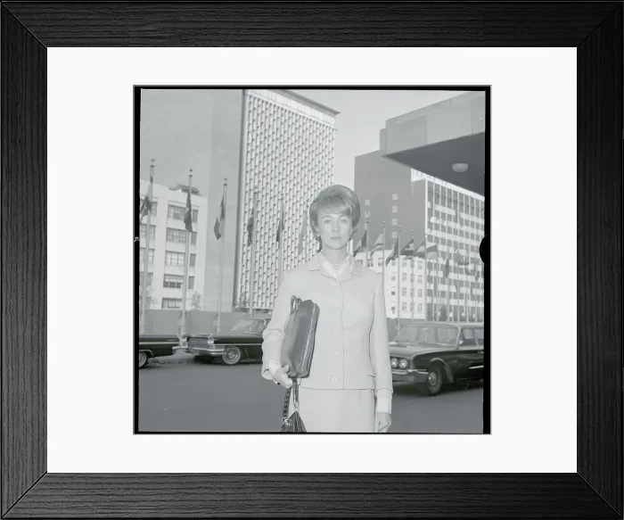 Framed Print : United States Mission Worker Marietta Tree Posing Outdoors Framed Print : United States Mission Worker Marietta Tree Posing Outdoors