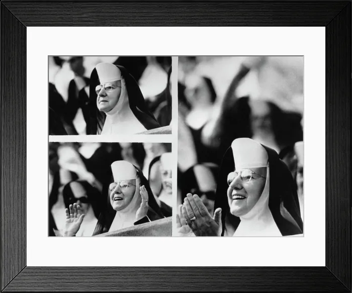 Framed Print : Nun Watches the Steelers Vs Redskins Framed Print : Nun Watches the Steelers Vs Redskins
