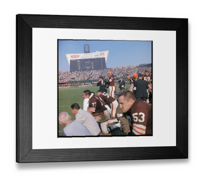 Framed Print : Football Players Sitting on the Bench Framed Print : Football Players Sitting on the Bench