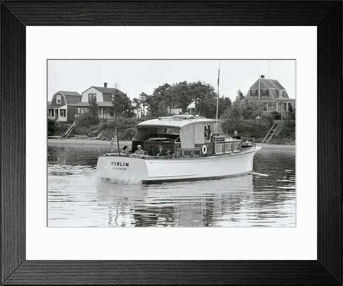 Framed Print : John F. Kennedy on Boat Ride with His Father and Cousin Framed Print : John F. Kennedy on Boat Ride with His Father and Cousin