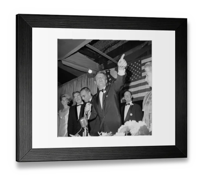 Framed Print : John F Kennedy Pointing His Finger Framed Print : John F Kennedy Pointing His Finger