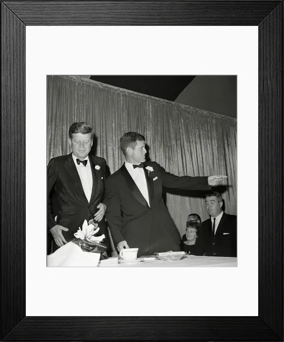 Framed Print : John Kennedy and His Brother Ted Framed Print : John Kennedy and His Brother Ted