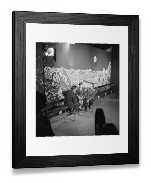 Framed Print : Soviet Cosmonauts Being Interviewed Framed Print : Soviet Cosmonauts Being Interviewed
