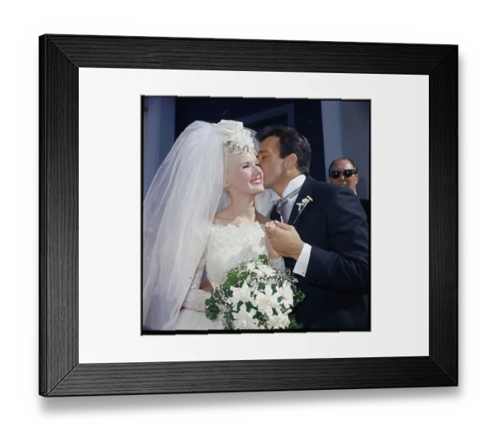 Framed Print : James Stacy Kissing Connie Stevens Framed Print : James Stacy Kissing Connie Stevens